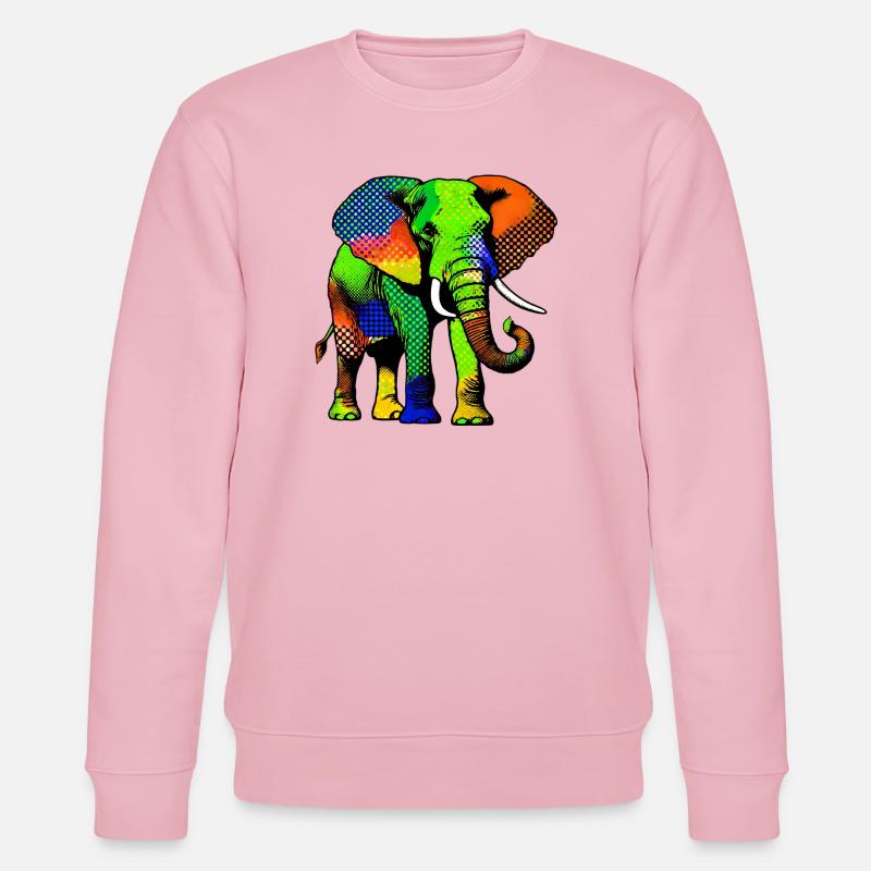 Elefant - Stanley/Stella Unisex Bio-Sweatshirt CHANGER  - Hellrosa