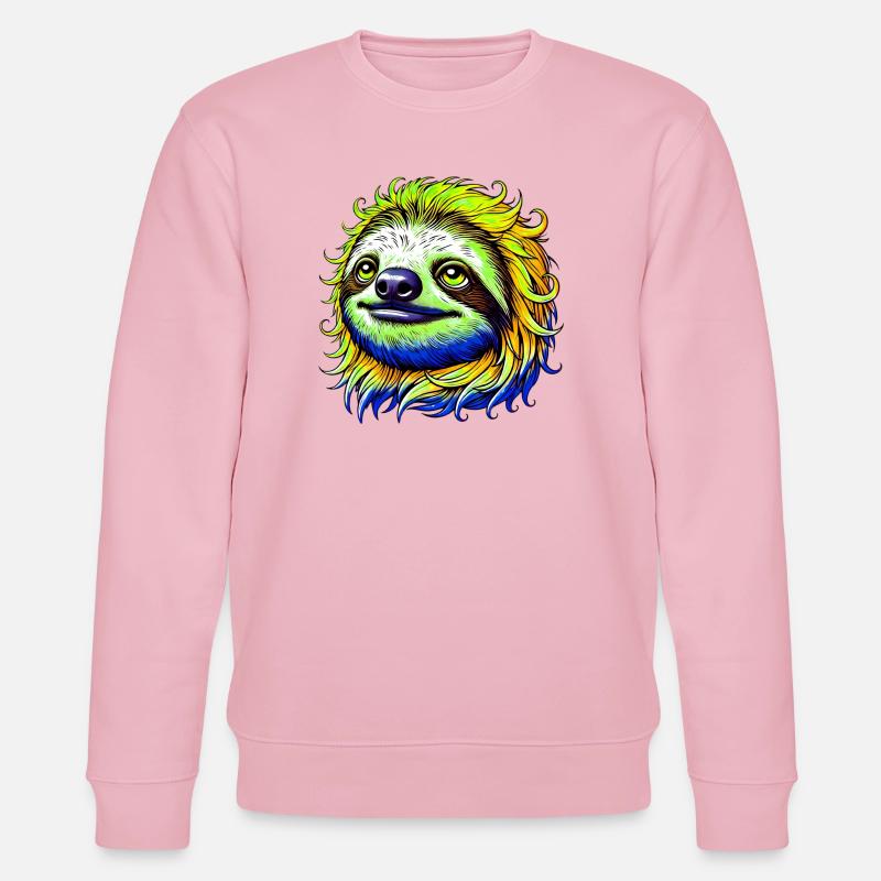 Faultier - Stanley/Stella Unisex Bio-Sweatshirt CHANGER  - Hellrosa