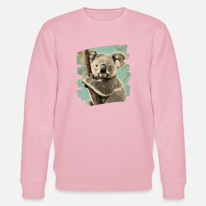 Koala Bär - Stanley/Stella Unisex Bio-Sweatshirt CHANGER  - Hellrosa
