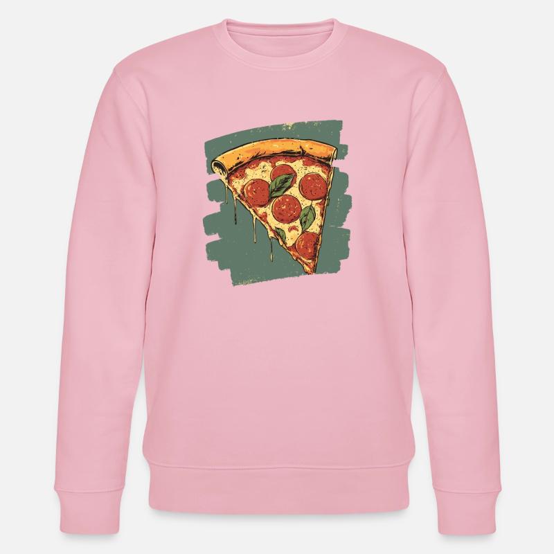 Pizza Retro - Stanley/Stella Unisex Bio-Sweatshirt CHANGER  - Hellrosa