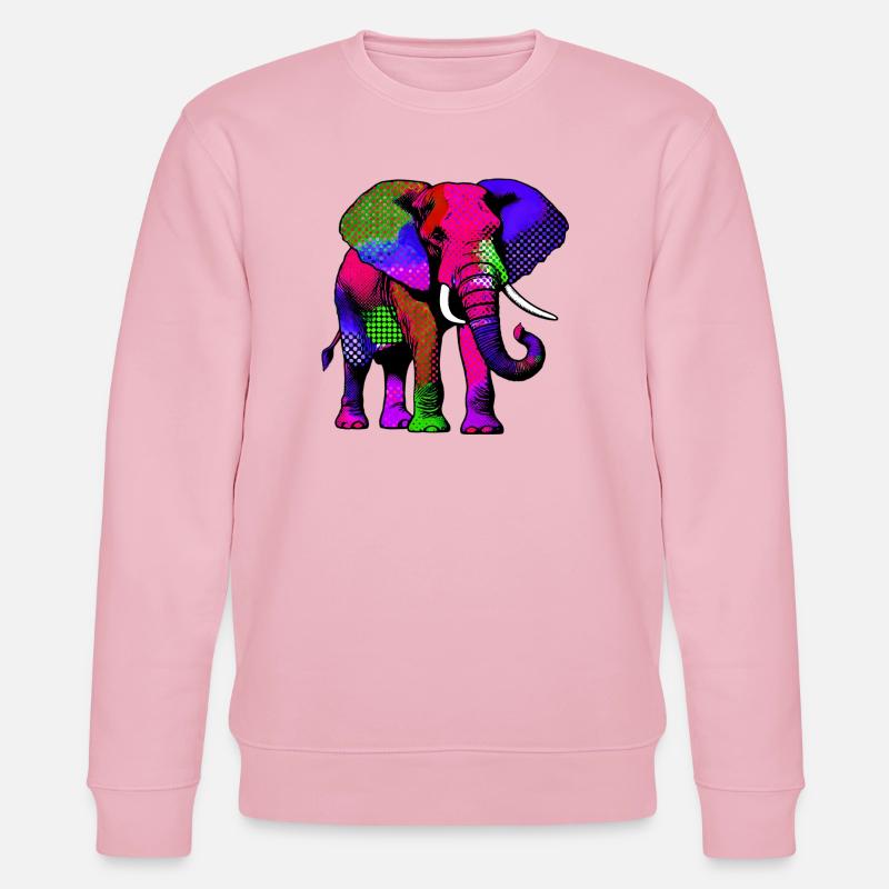 Elefant - Stanley/Stella Unisex Bio-Sweatshirt CHANGER  - Hellrosa