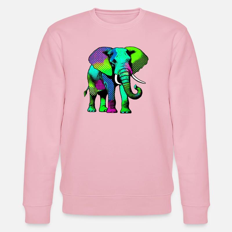 Elefant - Stanley/Stella Unisex Bio-Sweatshirt CHANGER  - Hellrosa