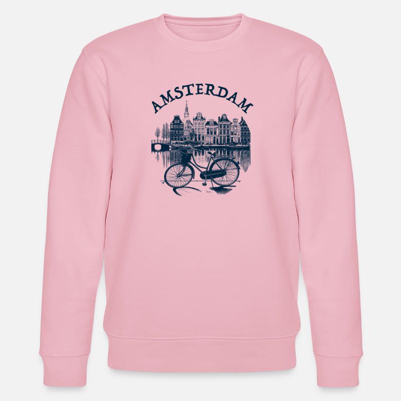 Amsterdam Cyclisme - Sweat bio CHANGER Stanley/Stella Unisexe - rose pâle