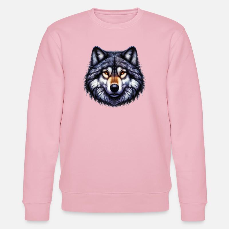 Wolf - Stanley/Stella Unisex Bio-Sweatshirt CHANGER  - Hellrosa