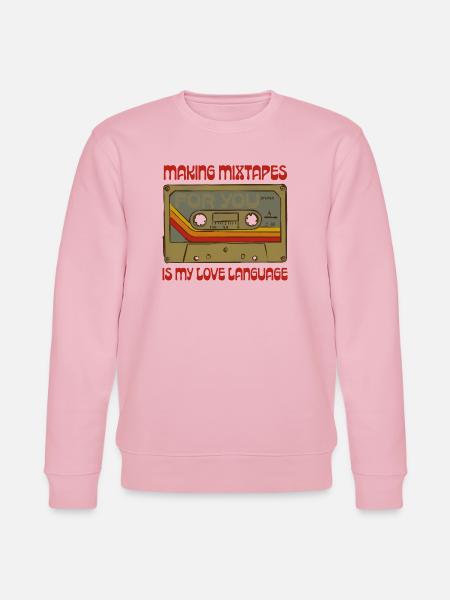 Mixtapes are my love language - Stanley/Stella CHANGER Unisex Organic Sweatshirt - cotton pink