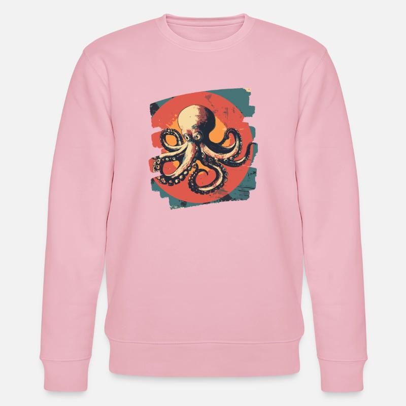 Pieuvre Pieuvre - Sweat bio CHANGER Stanley/Stella Unisexe - rose pâle