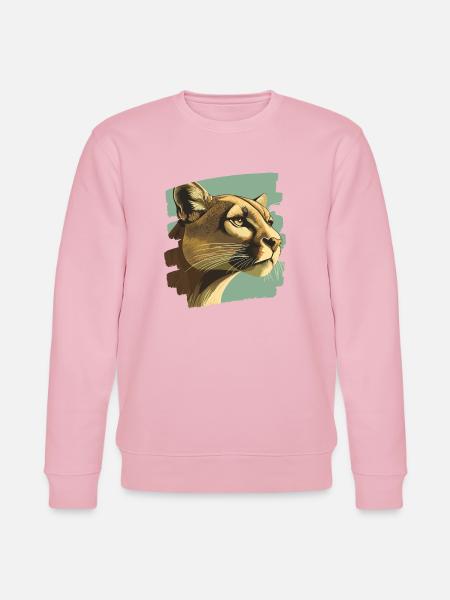 Lion from mountain Retro - Stanley/Stella CHANGER Unisex Organic Sweatshirt - cotton pink