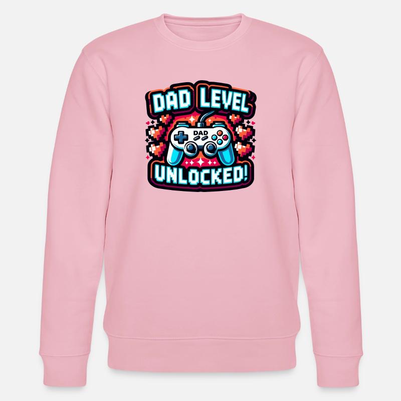 Gaming Design - Dad Level Unlocked - Stanley/Stella Unisex Bio-Sweatshirt CHANGER  - Hellrosa