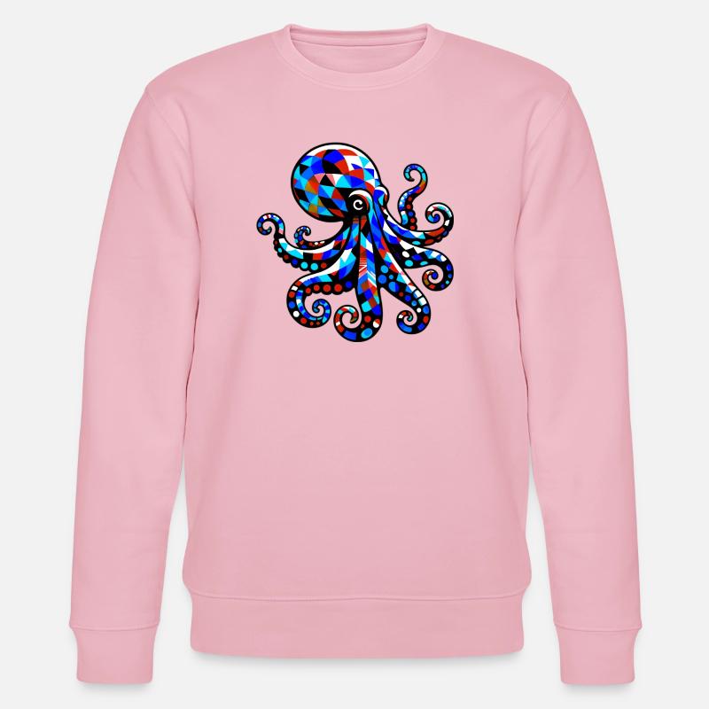 Octopus - Stanley/Stella CHANGER Unisex Organic Sweatshirt - cotton pink