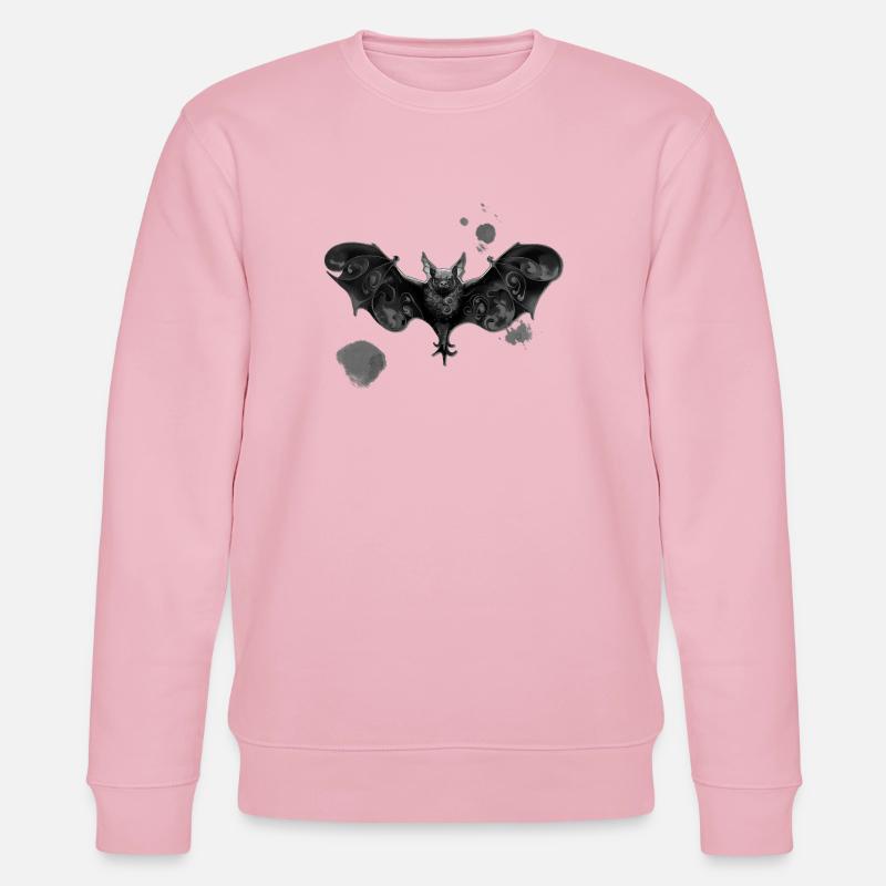 abstrakte Fledermaus, Farbflecken, verschenken - Stanley/Stella Unisex Bio-Sweatshirt CHANGER  - Hellrosa