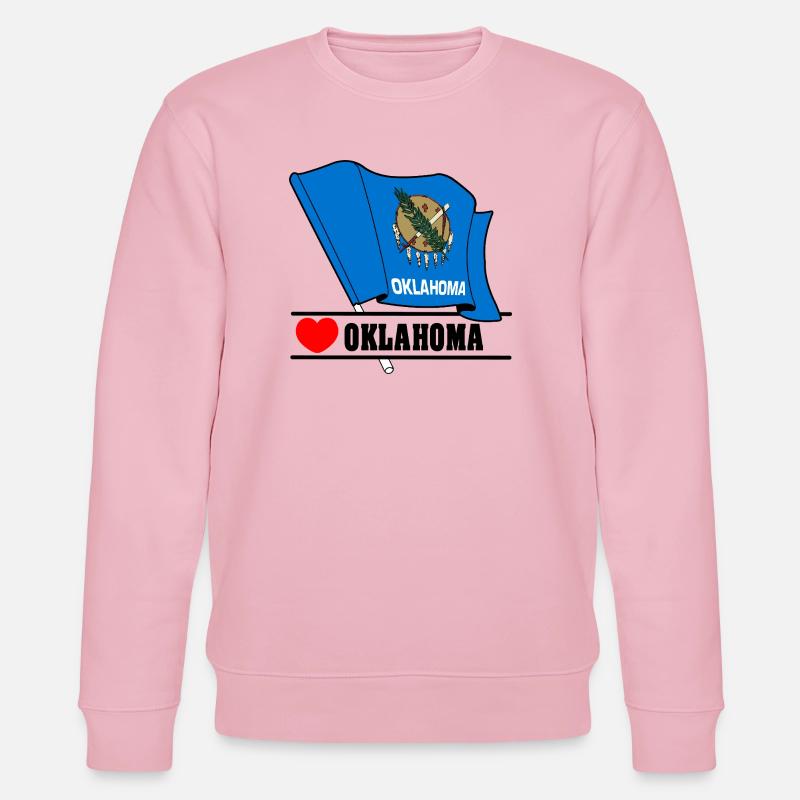 Hinweis Oklahoma Herz OKLAHOMA - Stanley/Stella Unisex Bio-Sweatshirt CHANGER  - Hellrosa
