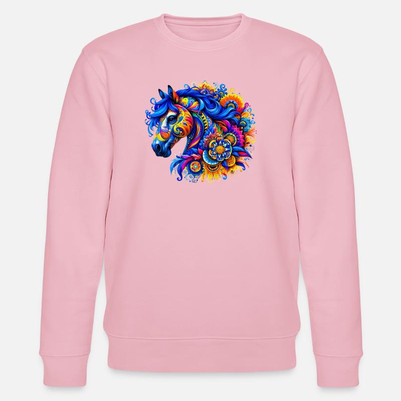 Pferd - Stanley/Stella Unisex Bio-Sweatshirt CHANGER  - Hellrosa