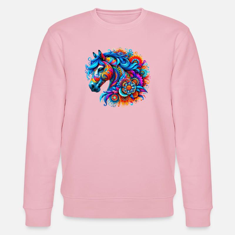 Cheval - Sweat bio CHANGER Stanley/Stella Unisexe - rose pâle