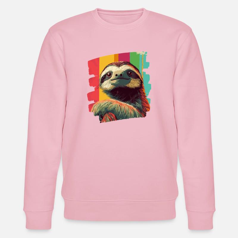 Faultier - Stanley/Stella Unisex Bio-Sweatshirt CHANGER  - Hellrosa