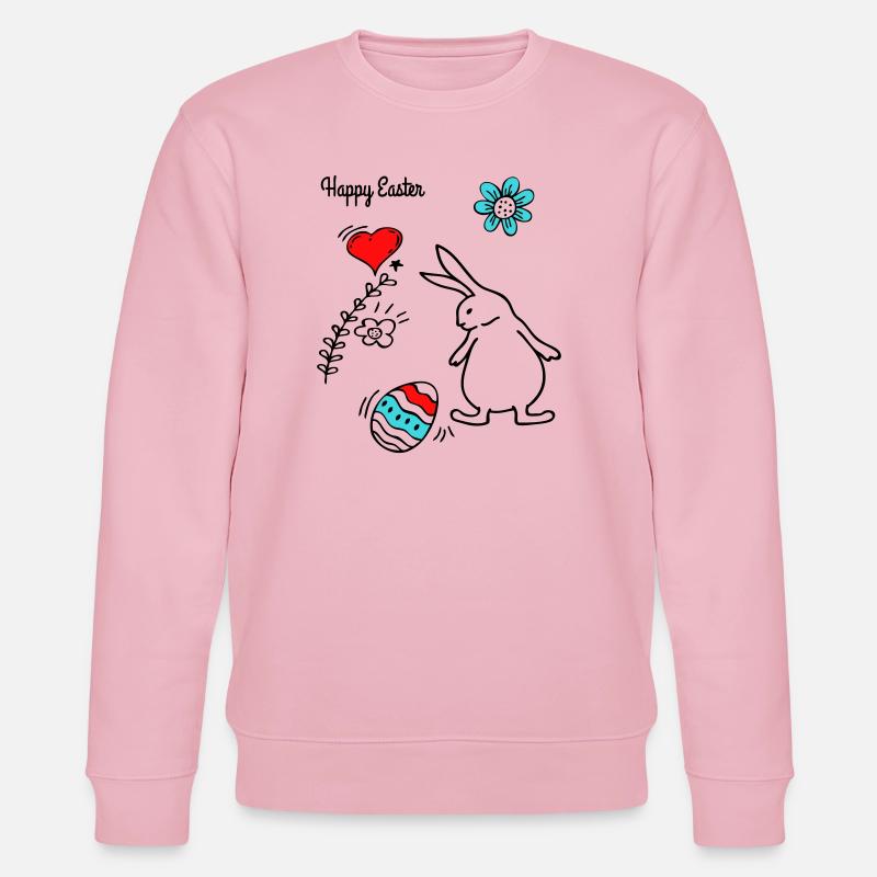 Happy Easter - Stanley/Stella CHANGER Unisex Organic Sweatshirt - cotton pink