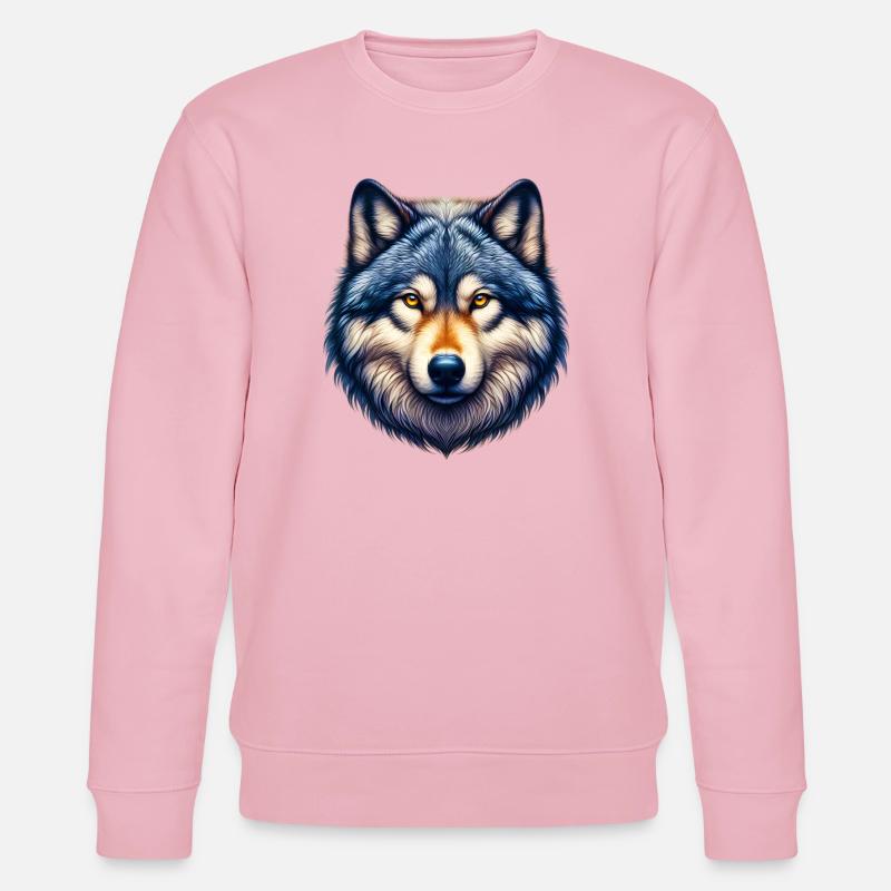 Wolf - Stanley/Stella Unisex Bio-Sweatshirt CHANGER  - Hellrosa