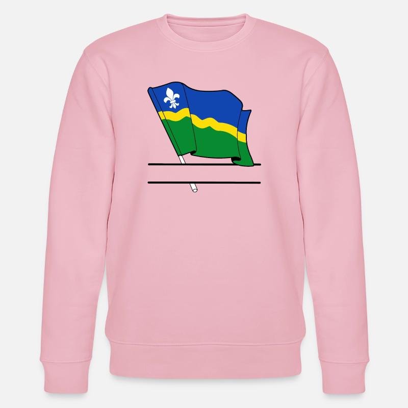 Flagge Flevoland Textbanner - Stanley/Stella Unisex Bio-Sweatshirt CHANGER  - Hellrosa