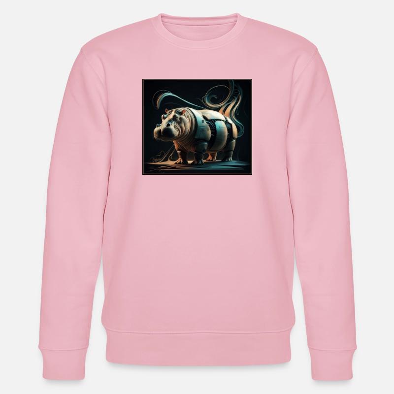 Mechanisches Flusspferd - Stanley/Stella Unisex Bio-Sweatshirt CHANGER  - Hellrosa