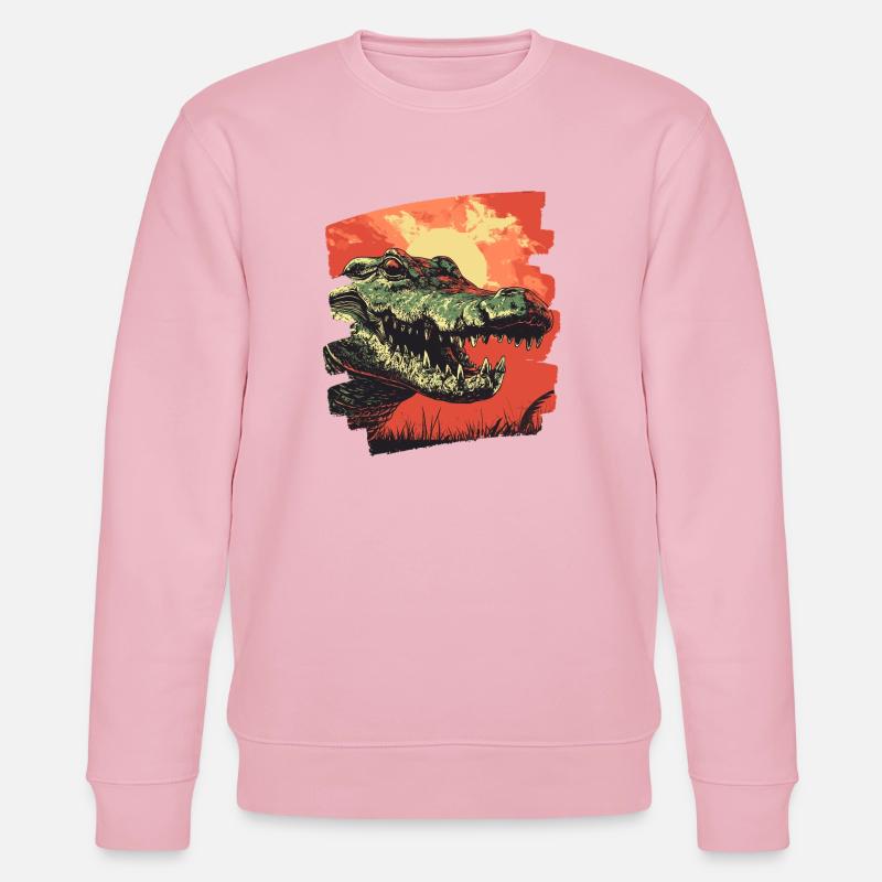Crocodile - Stanley/Stella CHANGER Unisex Organic Sweatshirt - cotton pink