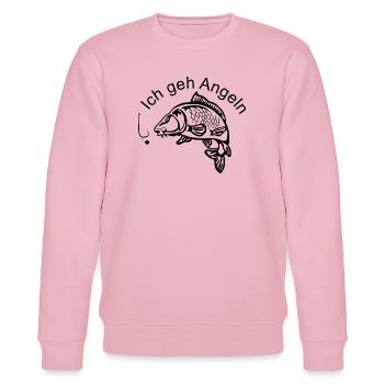 Elegante Karpfensilhouette - Stanley/Stella Unisex Bio-Sweatshirt CHANGER  - Hellrosa - Vorne - Jaron (178cm) & Liana (172cm)