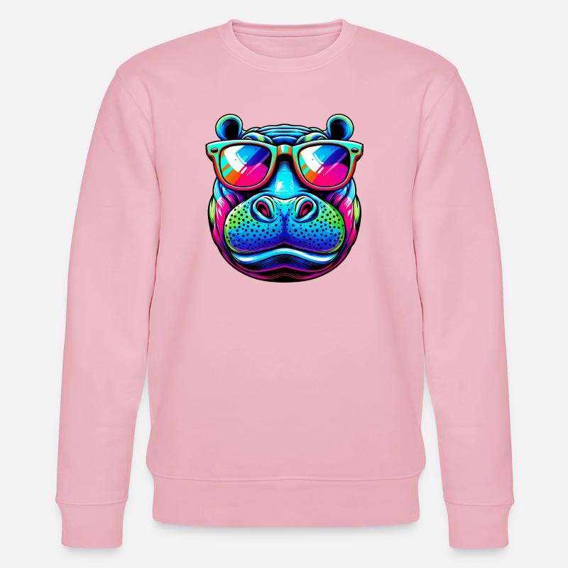 Nilpferd - Stanley/Stella Unisex Bio-Sweatshirt CHANGER  - Hellrosa