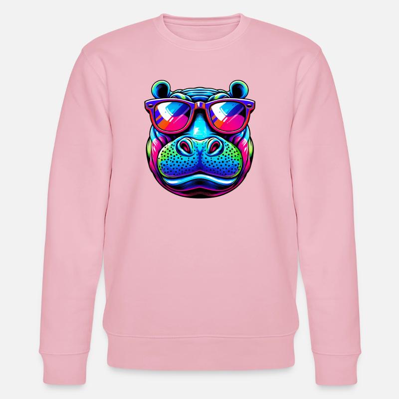 Nilpferd - Stanley/Stella Unisex Bio-Sweatshirt CHANGER  - Hellrosa