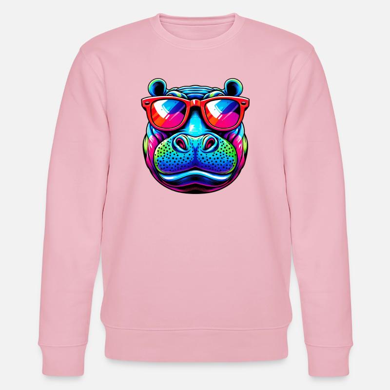 Nilpferd - Stanley/Stella Unisex Bio-Sweatshirt CHANGER  - Hellrosa