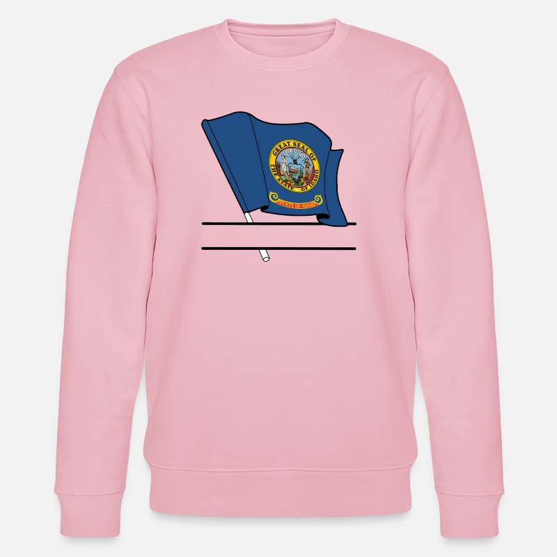 Hinweis Indaho Textbanner - Stanley/Stella Unisex Bio-Sweatshirt CHANGER  - Hellrosa