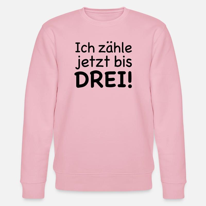 Ich zähle jetzt bis Drei - Stanley/Stella Unisex Bio-Sweatshirt CHANGER  - Hellrosa