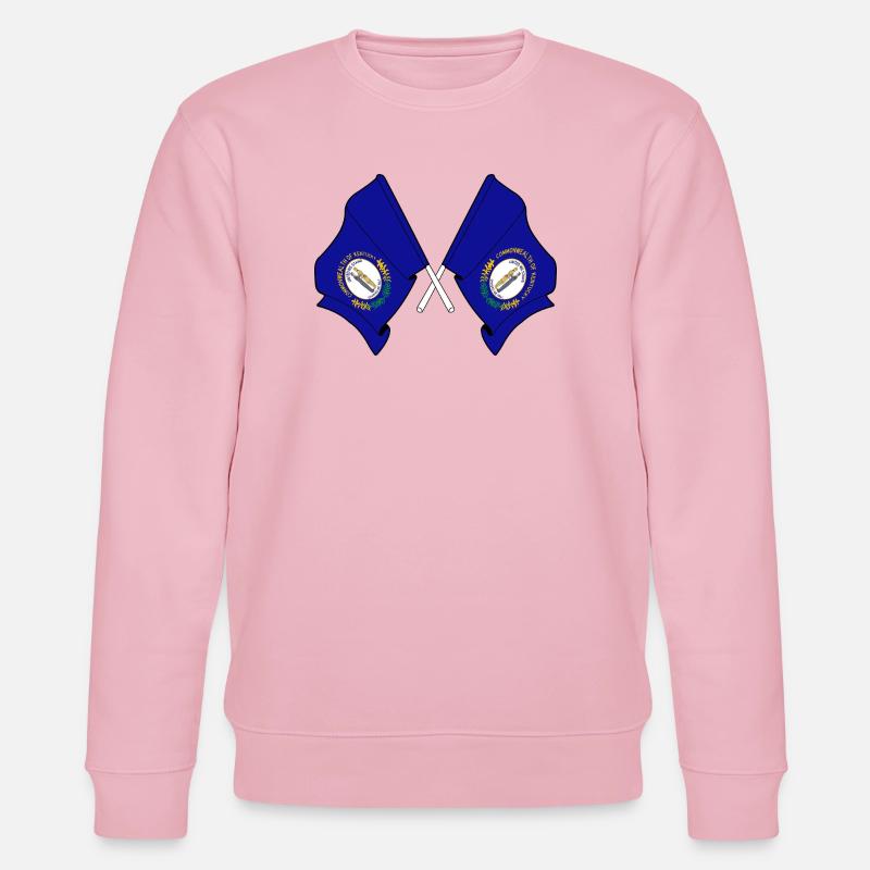 Zwei Flaggen durchquerten Kentucky - Stanley/Stella Unisex Bio-Sweatshirt CHANGER  - Hellrosa