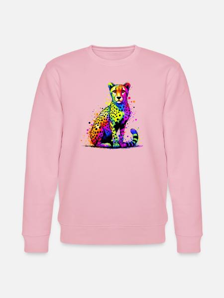 Cheetah - Stanley/Stella CHANGER Unisex Organic Sweatshirt - cotton pink