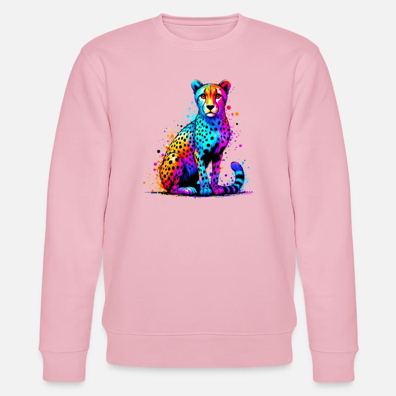 Cheetah - Stanley/Stella CHANGER Unisex Organic Sweatshirt - cotton pink