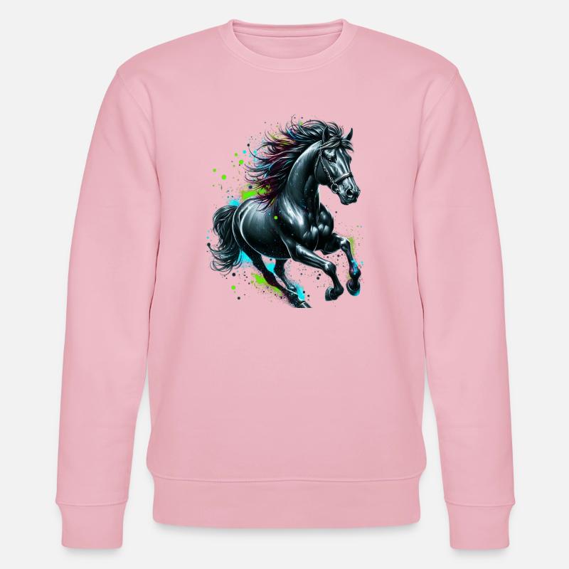 Pferd - Stanley/Stella Unisex Bio-Sweatshirt CHANGER  - Hellrosa