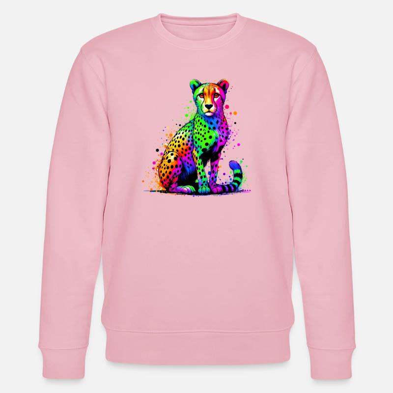 Cheetah - Stanley/Stella CHANGER Unisex Organic Sweatshirt - cotton pink