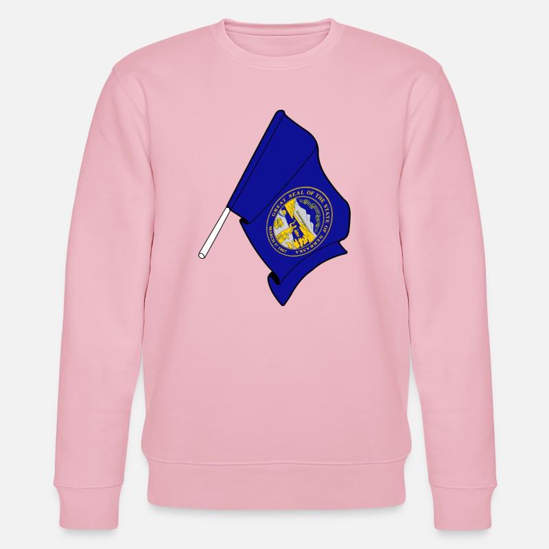 Drapeau du Nebraska - Sweat bio CHANGER Stanley/Stella Unisexe - rose pâle
