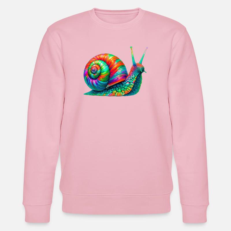 Schnecke - Stanley/Stella Unisex Bio-Sweatshirt CHANGER  - Hellrosa