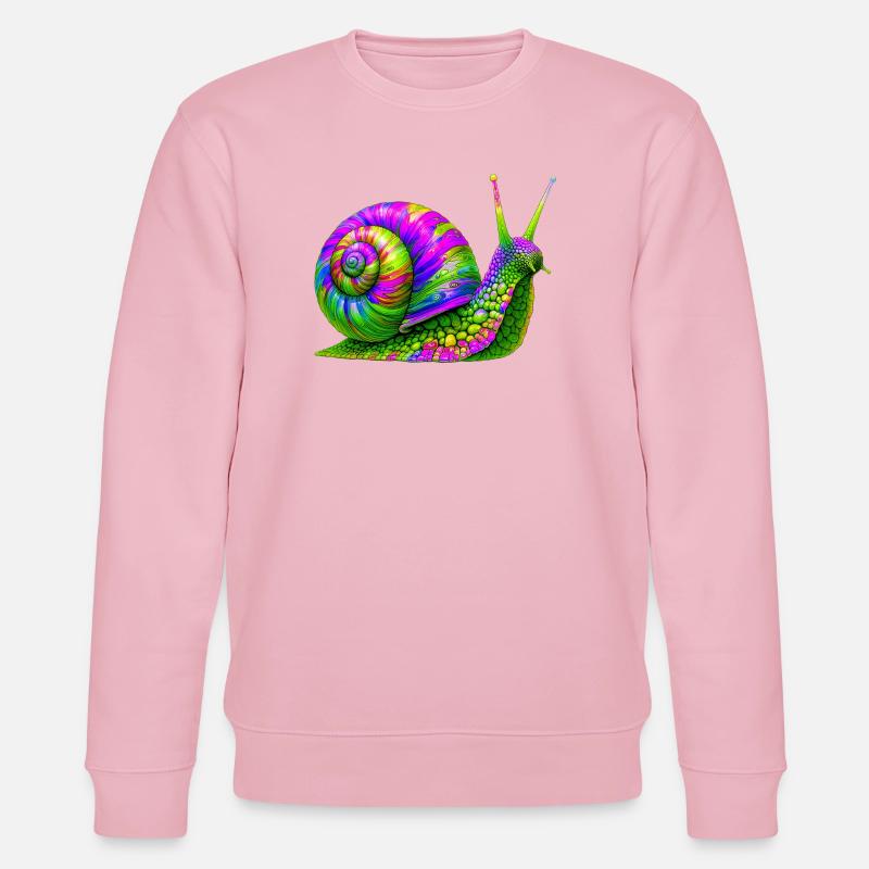 Schnecke - Stanley/Stella Unisex Bio-Sweatshirt CHANGER  - Hellrosa