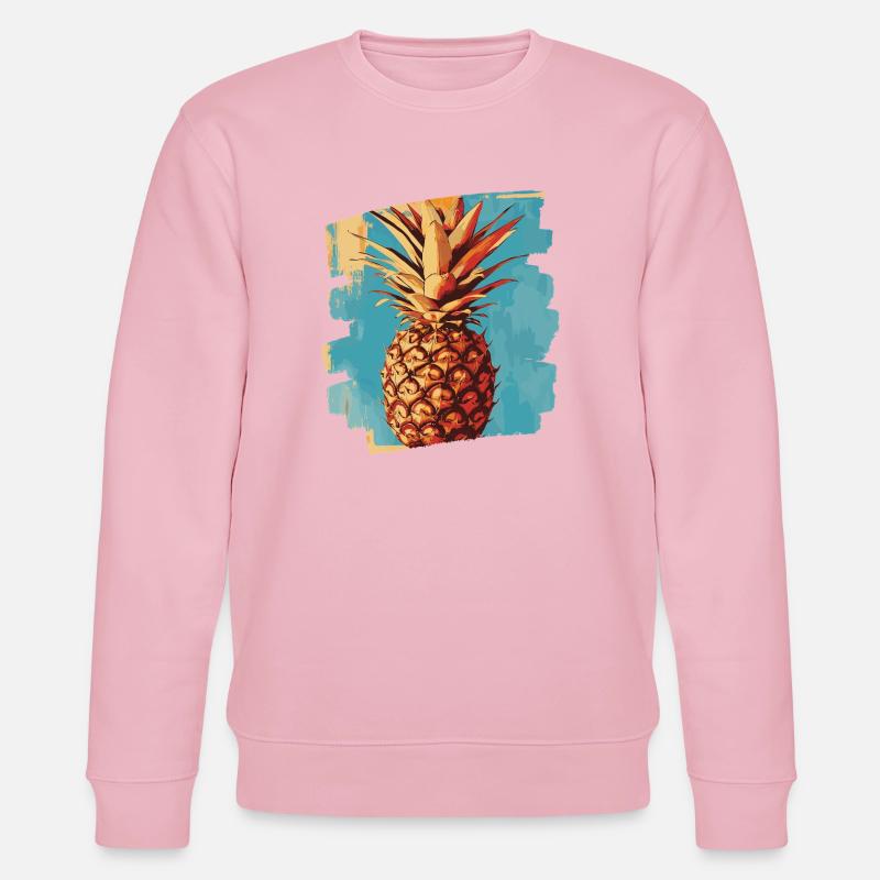 Ananas - Stanley/Stella Unisex Bio-Sweatshirt CHANGER  - Hellrosa