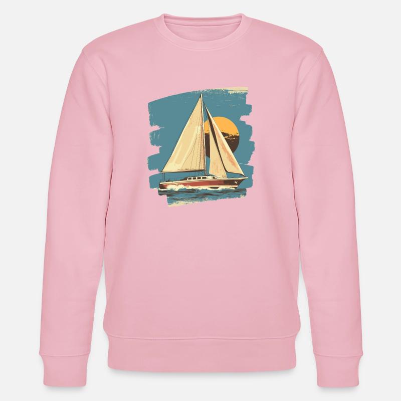 Segelboot - Stanley/Stella Unisex Bio-Sweatshirt CHANGER  - Hellrosa