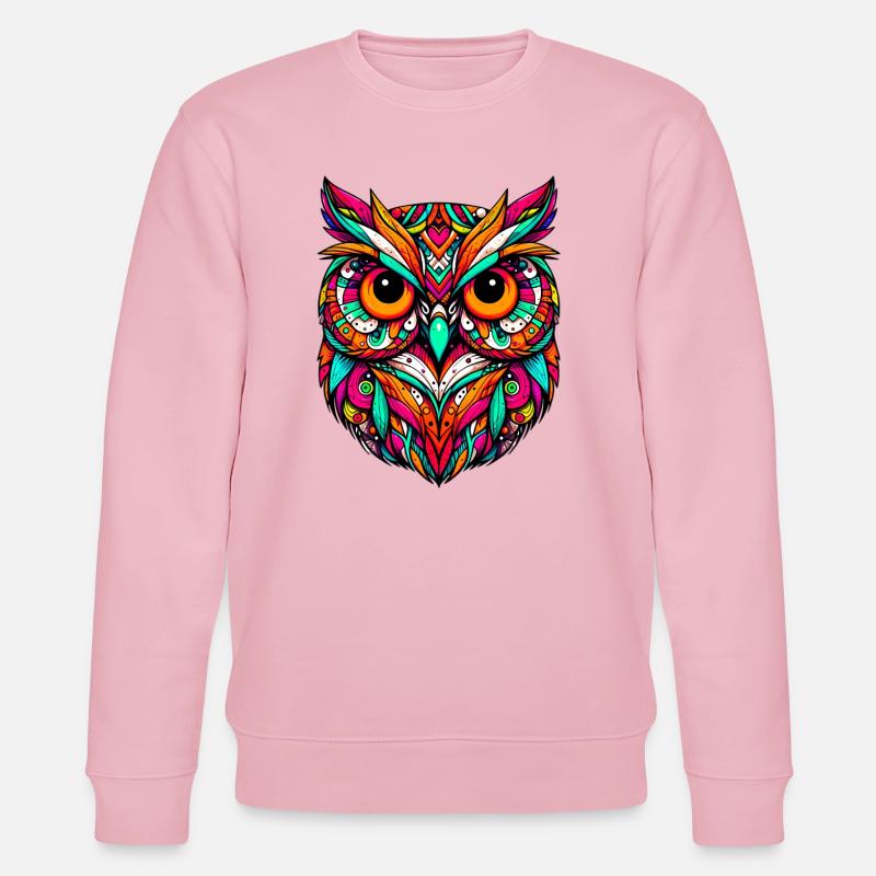 Eule - Stanley/Stella Unisex Bio-Sweatshirt CHANGER  - Hellrosa