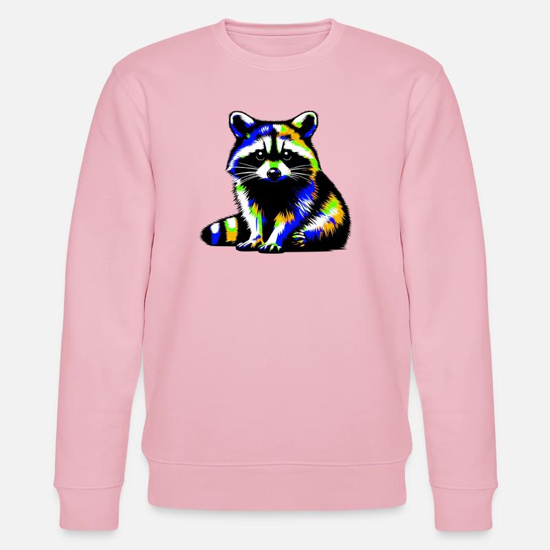 Waschbär - Stanley/Stella Unisex Bio-Sweatshirt CHANGER  - Hellrosa