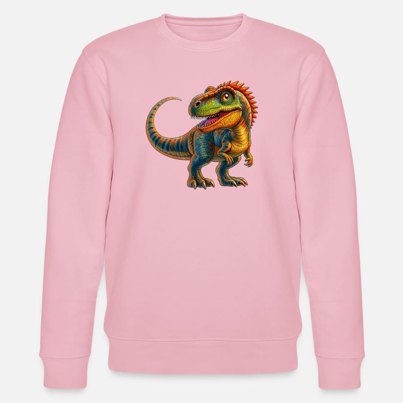 Dinosaurier - Stanley/Stella Unisex Bio-Sweatshirt CHANGER  - Hellrosa