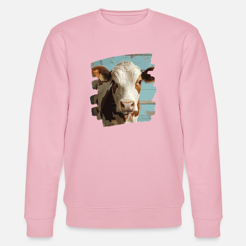 Kuh Bauer - Stanley/Stella Unisex Bio-Sweatshirt CHANGER  - Hellrosa