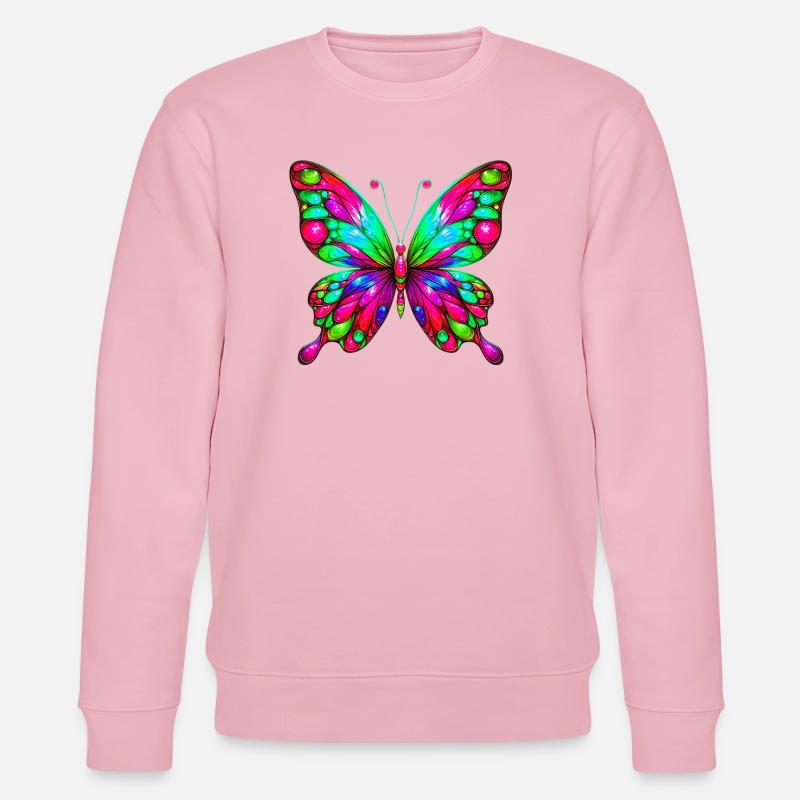 Papillon - Sweat bio CHANGER Stanley/Stella Unisexe - rose pâle