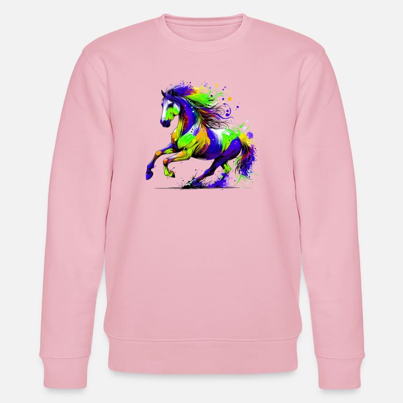 Pferd - Stanley/Stella Unisex Bio-Sweatshirt CHANGER  - Hellrosa