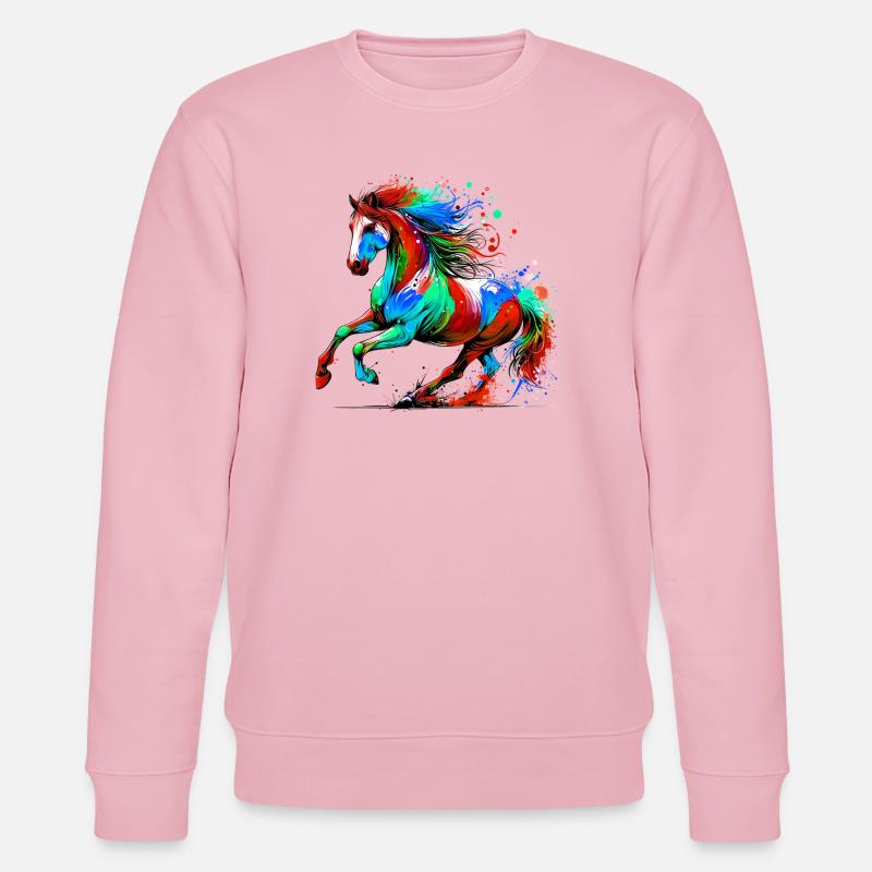 Cheval - Sweat bio CHANGER Stanley/Stella Unisexe - rose pâle
