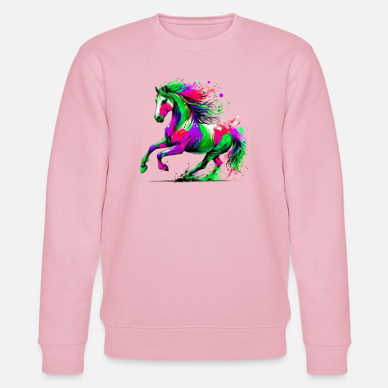 Pferd - Stanley/Stella Unisex Bio-Sweatshirt CHANGER  - Hellrosa