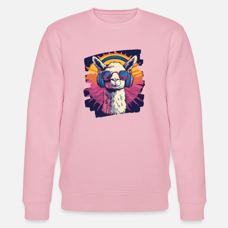 Lama Kopfhörer - Stanley/Stella Unisex Bio-Sweatshirt CHANGER  - Hellrosa