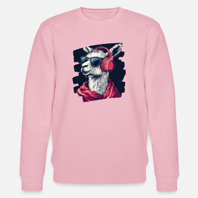 Lama Kopfhörer - Stanley/Stella Unisex Bio-Sweatshirt CHANGER  - Hellrosa
