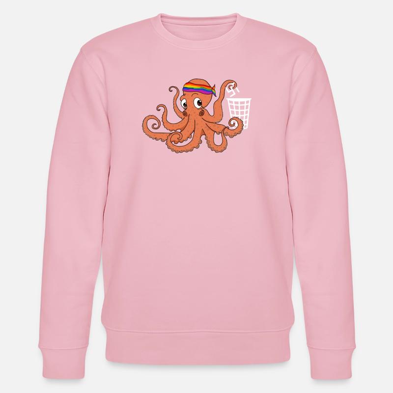 Oscar hasst Nazis - Stanley/Stella Unisex Bio-Sweatshirt CHANGER  - Hellrosa